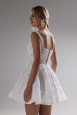 Ruta Mini Floral Lace Corset Wedding Dress preview photo # 5