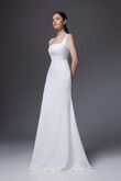 Bethany Minimalist Square Neck Crepe Wedding Dress preview photo # 7
