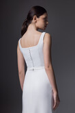 Bethany Minimalist Square Neck Crepe Wedding Dress preview photo # 13