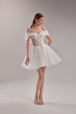 Tutu Mini Short Tulle Corset Wedding Dress preview photo # 3