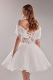 Tutu Mini Short Tulle Corset Wedding Dress preview photo # 5