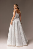 Ruta Square Neck Floral Lace A-Line Wedding Dress preview photo # 4