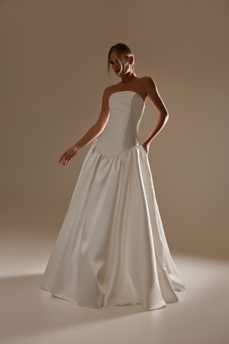 Francesca Drop Waist Mikado Ball Gown