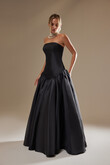 Francesca Black Strapless Drop Waist Ball Gown preview photo # 1