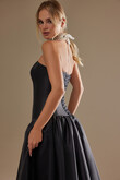 Francesca Black Strapless Drop Waist Ball Gown preview photo # 4