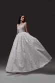 Ruta Square Neck Floral Lace A-Line Wedding Dress preview photo # 20