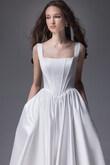 Casia Basque Waist Satin A-Line Dress with Pockets preview photo # 11