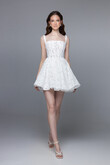 Ruta Mini Floral Lace Corset Wedding Dress preview photo # 11