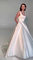 Mila-1 preview video # 2 Mila-1 Square Neck Satin Ball Gown Wedding Dress preview video # 2