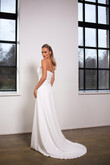 Adeline Strapless Crepe Fit-and-Flare Wedding Dress preview photo # 12
