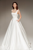 Mila-1 preview photo # 3 Mila-1 Square Neck Satin Ball Gown Wedding Dress preview photo # 3
