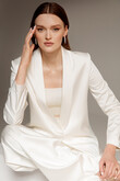 Andrea 3-Piece Satin Bridal Suit with Palazzo Pants preview photo # 5