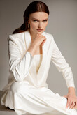 Andrea 3-Piece Satin Bridal Suit with Palazzo Pants preview photo # 6