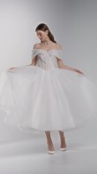 Tutu Midi Tulle Corset Wedding Dress preview video # 2