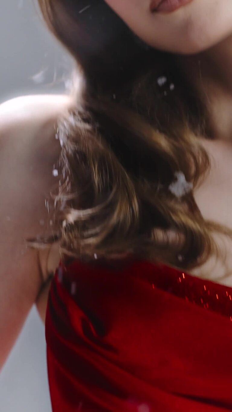 Rihanna Red Satin Corset A-Line Gown