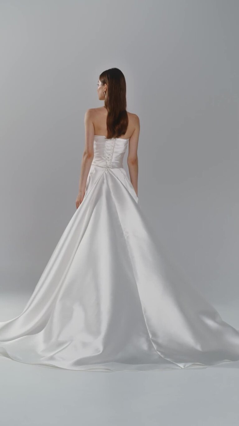 Tori Satin A-Line Wedding Dress