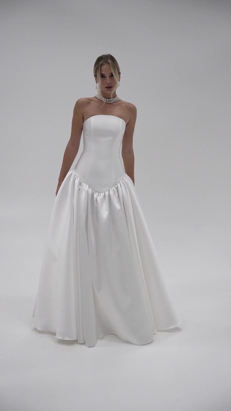 Francesca Drop Waist Mikado Ball Gown