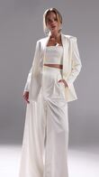 Andrea 3-Piece Satin Bridal Suit with Palazzo Pants preview video # 2