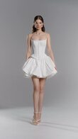 Amira Mini Ivory Taffeta Corset Dress preview video # 2