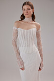 Prima Ivory Lace Corset Wedding Dress preview photo # 3