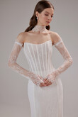 Prima Ivory Lace Corset Wedding Dress preview photo # 4