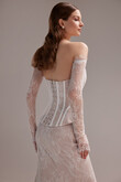 Prima Beige Lace Corset Dress preview photo # 7