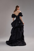 Amber Black High-Low Evening Gown preview photo # 6