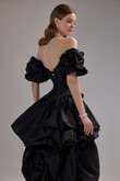 Amber Black High-Low Evening Gown preview photo # 5