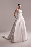 Antonia Satin Corset Wedding Dress preview photo # 3