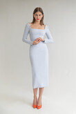 Viola Blue Midi Dress