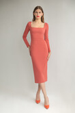 Viola Terracotta Midi Dress preview photo # 2