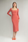 Viola Terracotta Midi Dress preview photo # 3