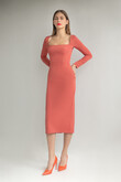Viola Terracotta Midi Dress preview photo # 4