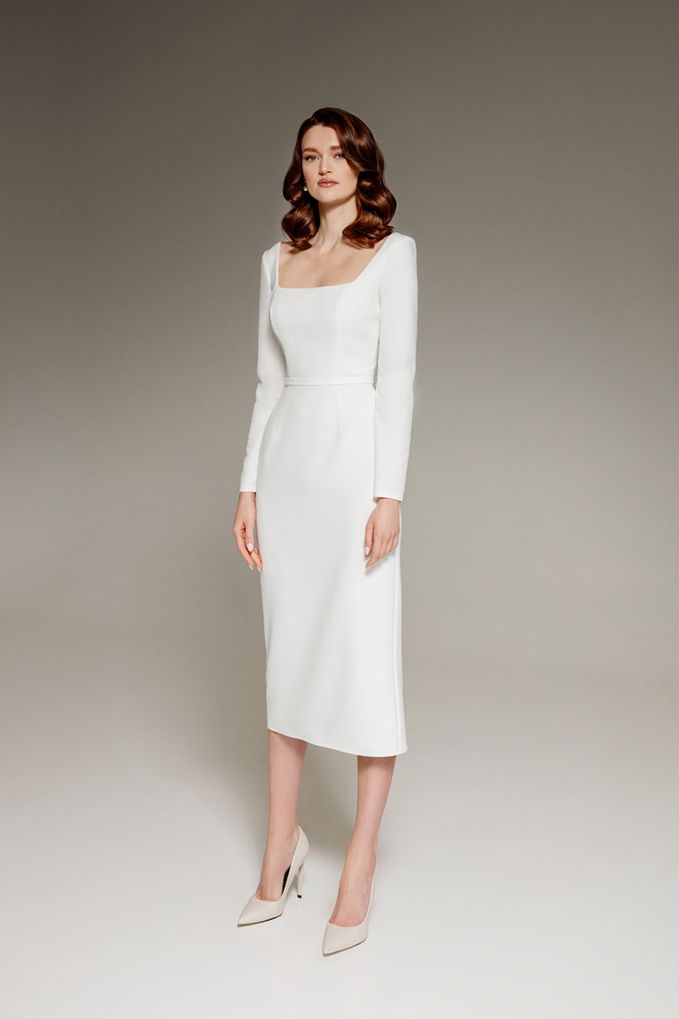 Viola Ivory Midi Dress