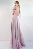 Powder Pink Silk Halter Dress preview photo # 2