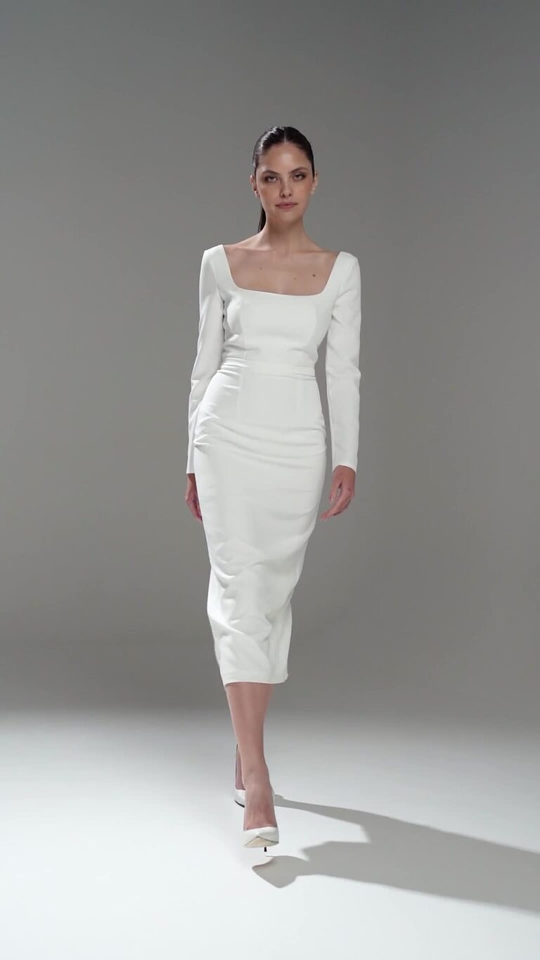 Viola Ivory Midi Dress