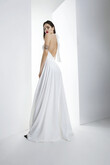 Ivory Silk Backless Halter Dress preview photo # 8