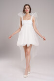 Short Ivory Babydoll Wedding Dress Leoni preview photo # 4