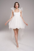 Short Ivory Babydoll Wedding Dress Leoni preview photo # 6