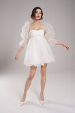 Lessi ivory short baby doll dress preview photo # 1