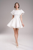 Audrey Mini Ivory Short Dress preview photo # 4