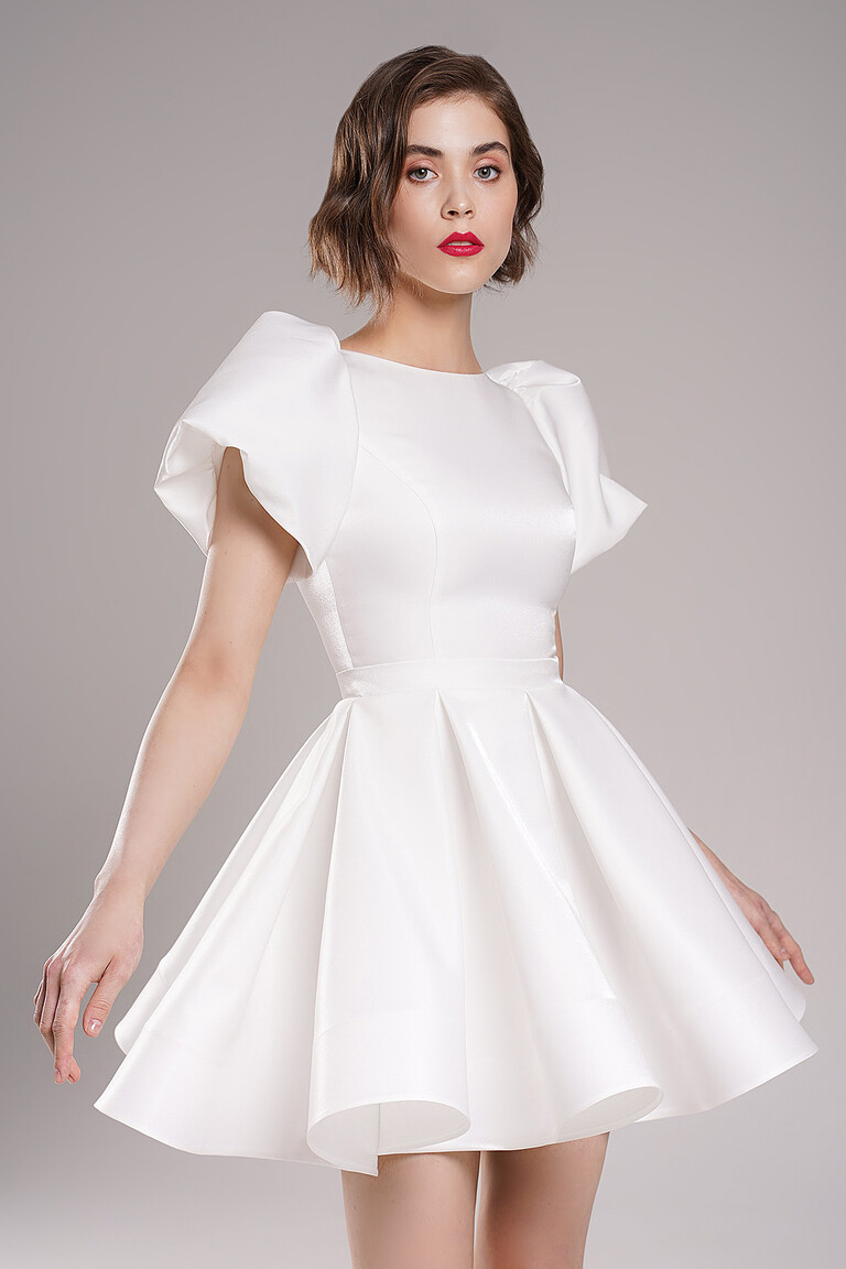 Audrey Mini Ivory Short Dress