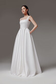 Vlada Square Neck A-Line Wedding Dress with Pockets preview photo # 9