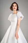 Audrey Ivory Organza Midi Dress preview photo # 11