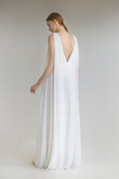 Joan ivory chiffon v-neck dress preview photo # 7