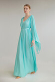 Joan tiffany blue chiffon dress