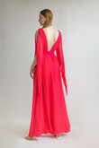 Joan red chiffon formal dress preview photo # 9