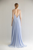 Isa Light Blue Flowy Chiffon Dress preview photo # 5
