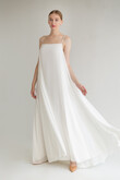 Isa Ivory Flowy Chiffon Dress preview photo # 3