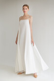 Isa Ivory Flowy Chiffon Dress